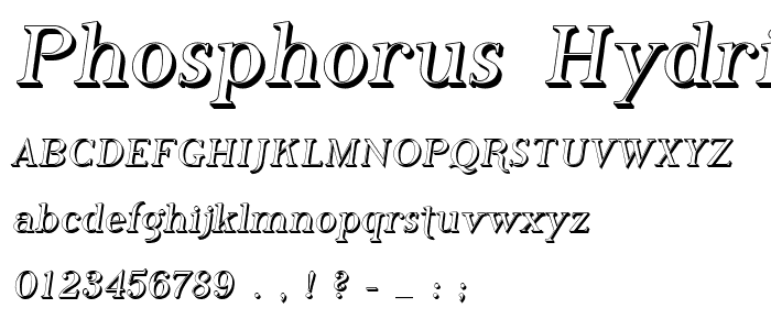 Phosphorus Hydride font